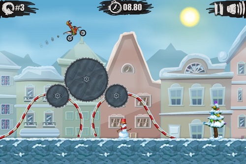 moto x3m winter gameplay