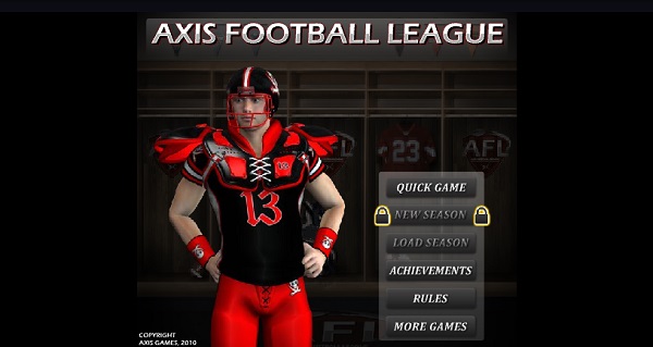 axis football league menu