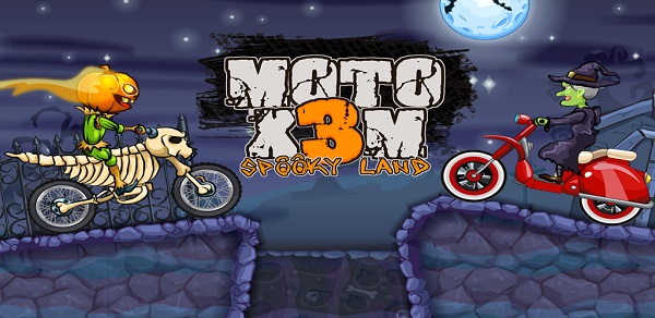 moto x3m spooky land background