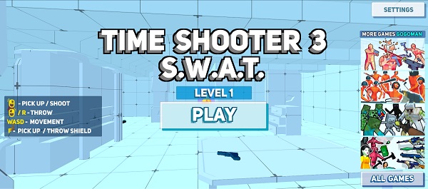 time shooter 3 menu