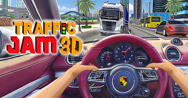 traffic jam 3d graphic